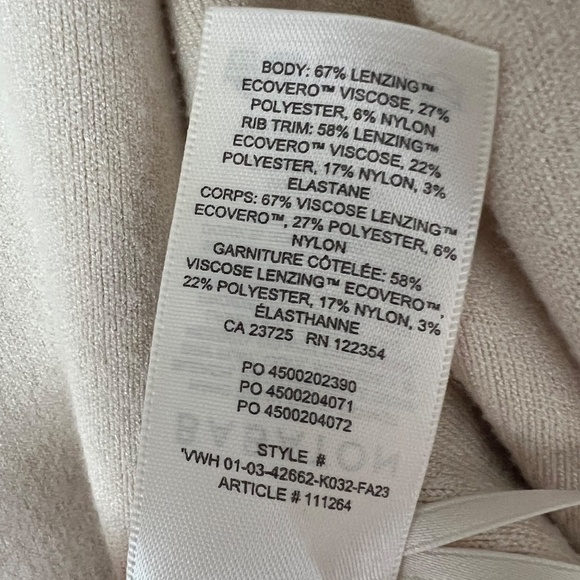 Aritzia Babaton Open Front Knit Tie Short Cardigan Light Birch Size Medium - Picture 8 of 8